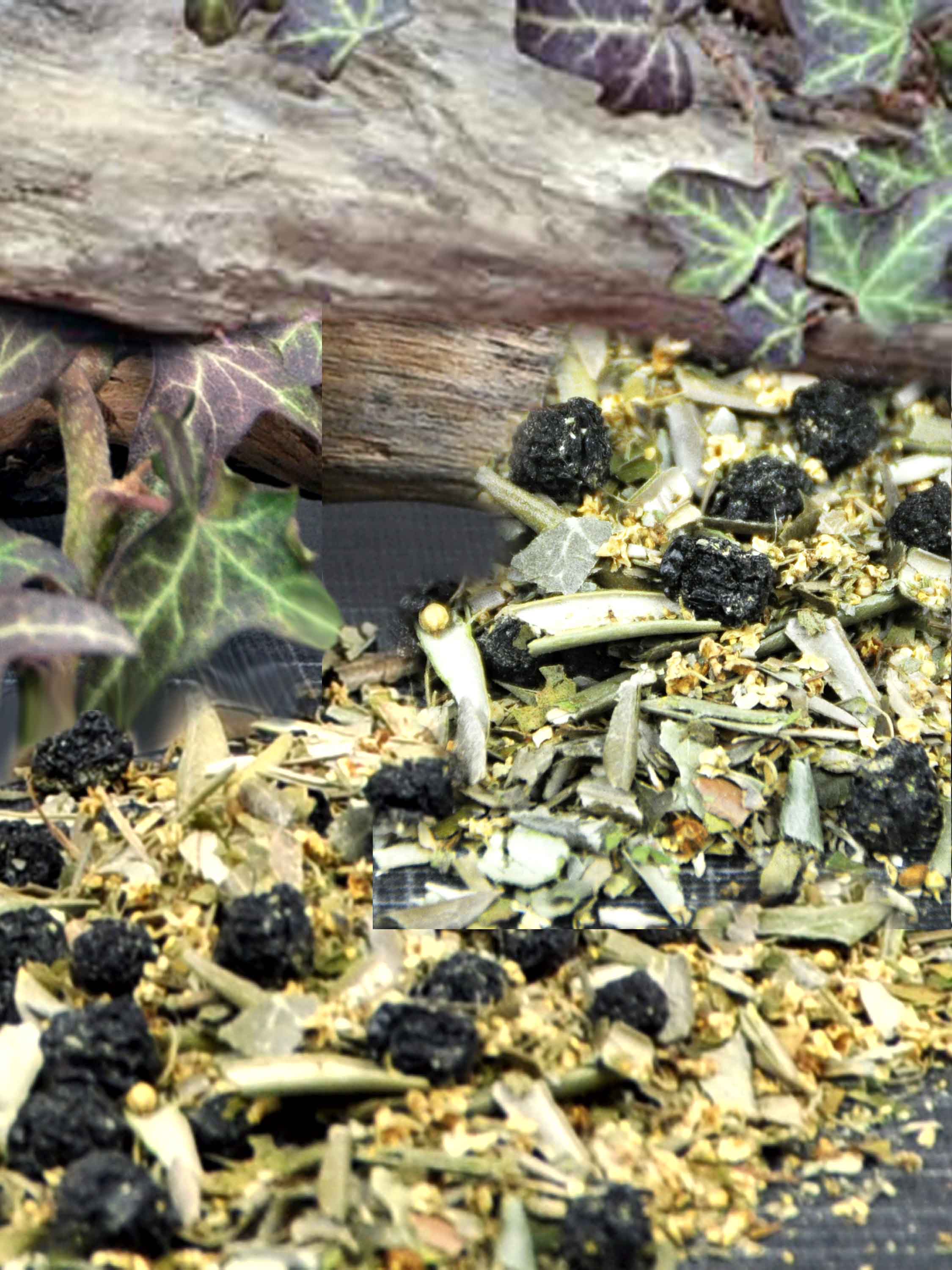 Bio Olivenblätter-Teemischung mit Holunderblüten, Zitronenmyrte, Aroniabeeren
