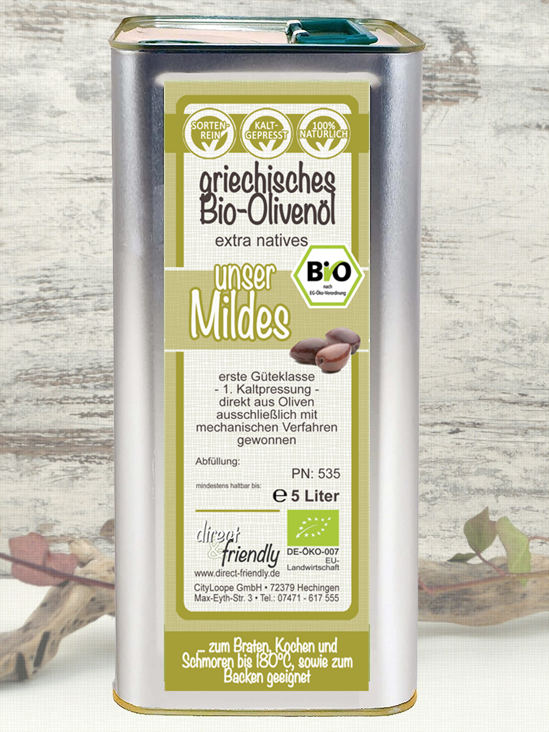"unser Mildes" extra natives Bio-Olivenöl aus Griechenland