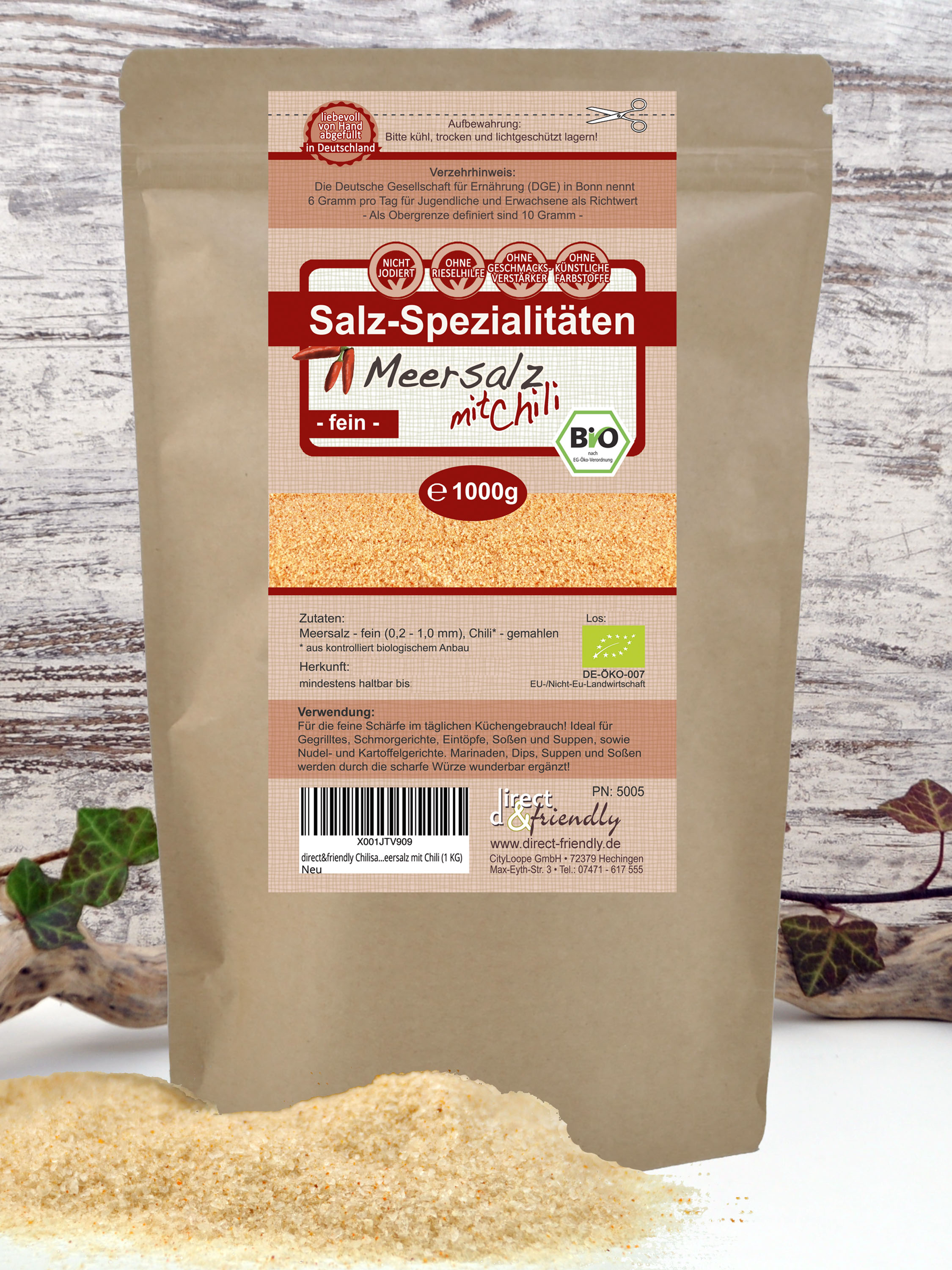 Feines Meersalz mit Bio Chili