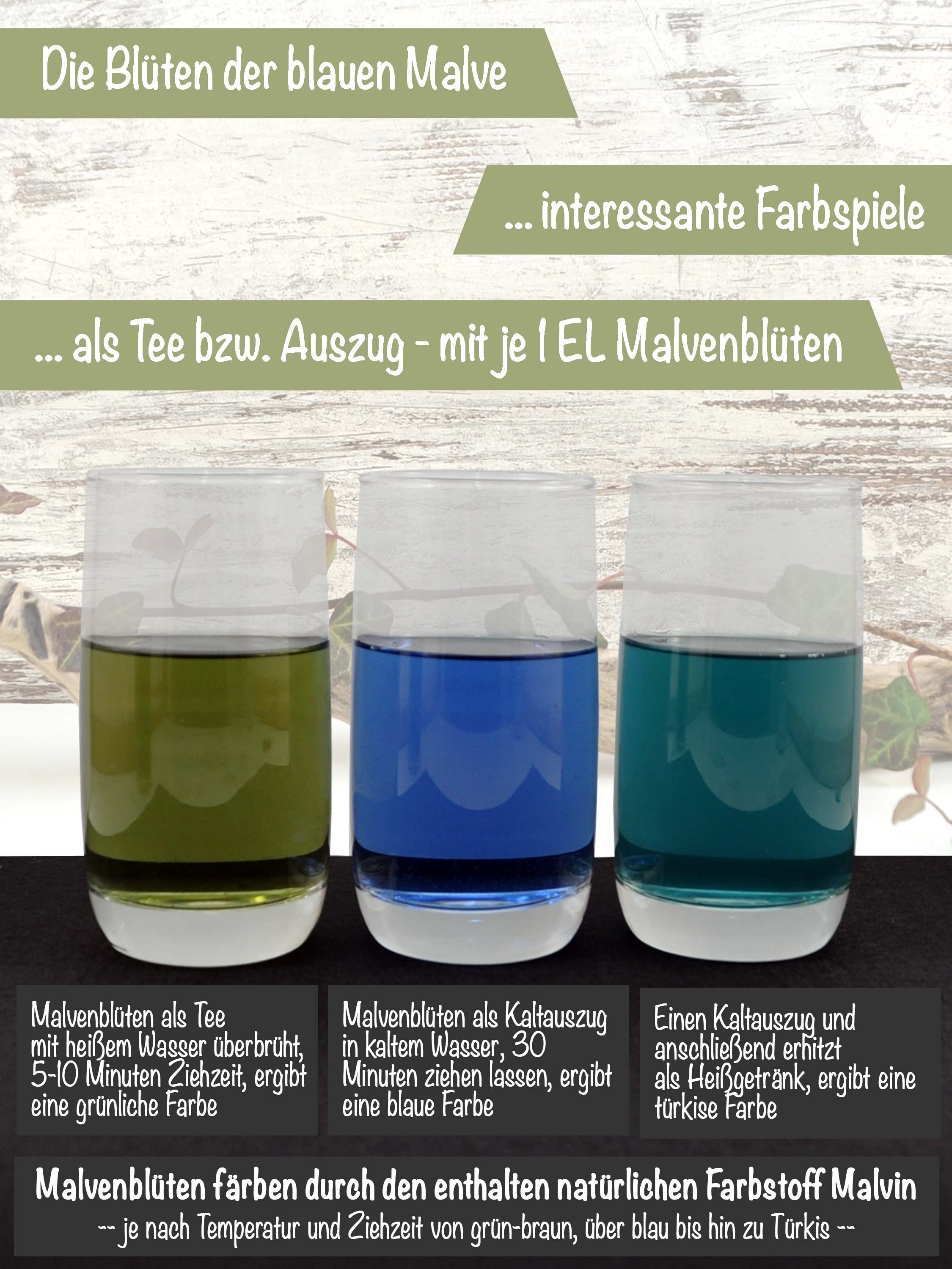 Blaue Bio Malvenblüten - getrocknete Essblüten