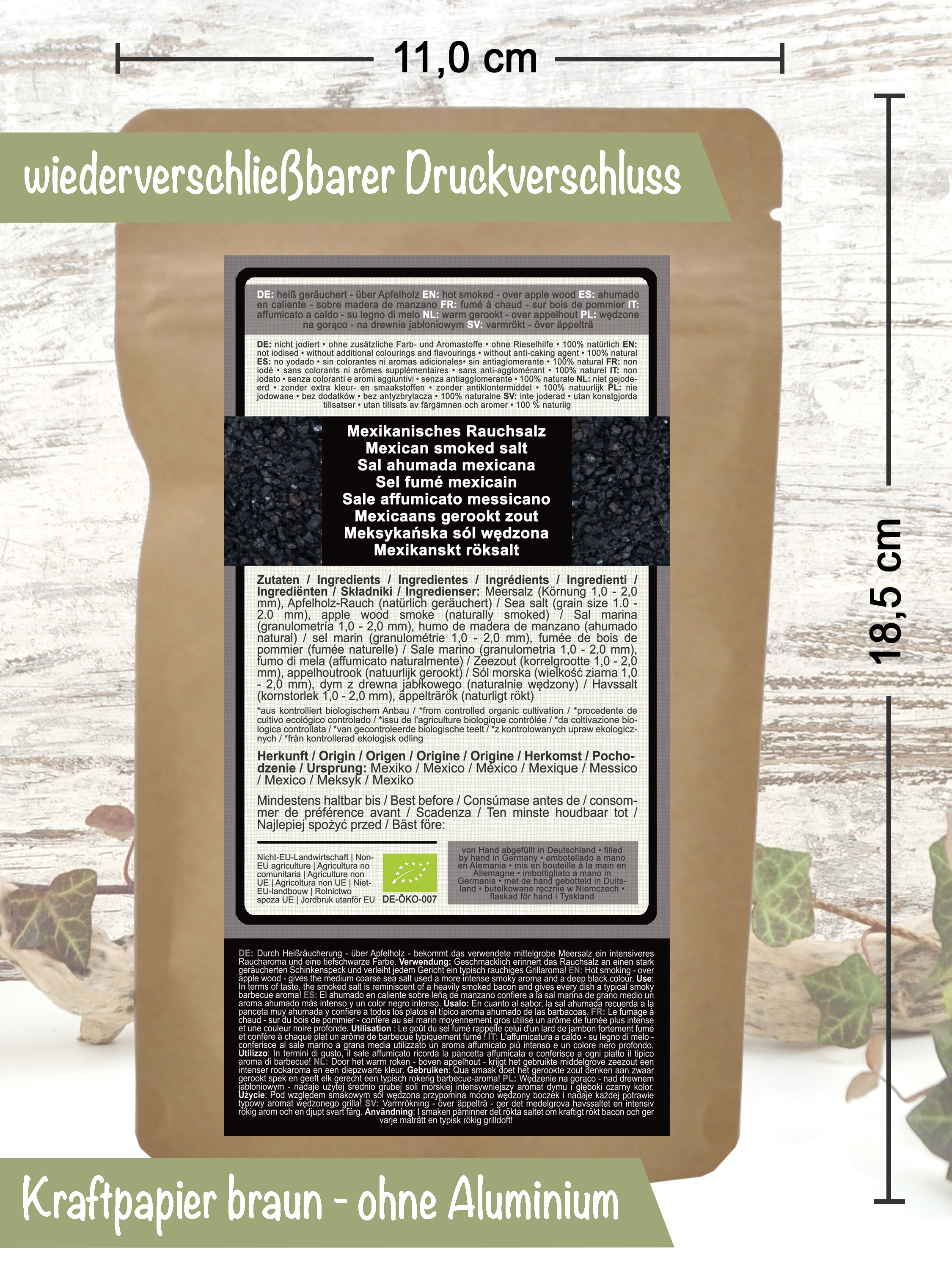 Mexikanisches Rauchsalz - Appelwood Smoked Sea Salt