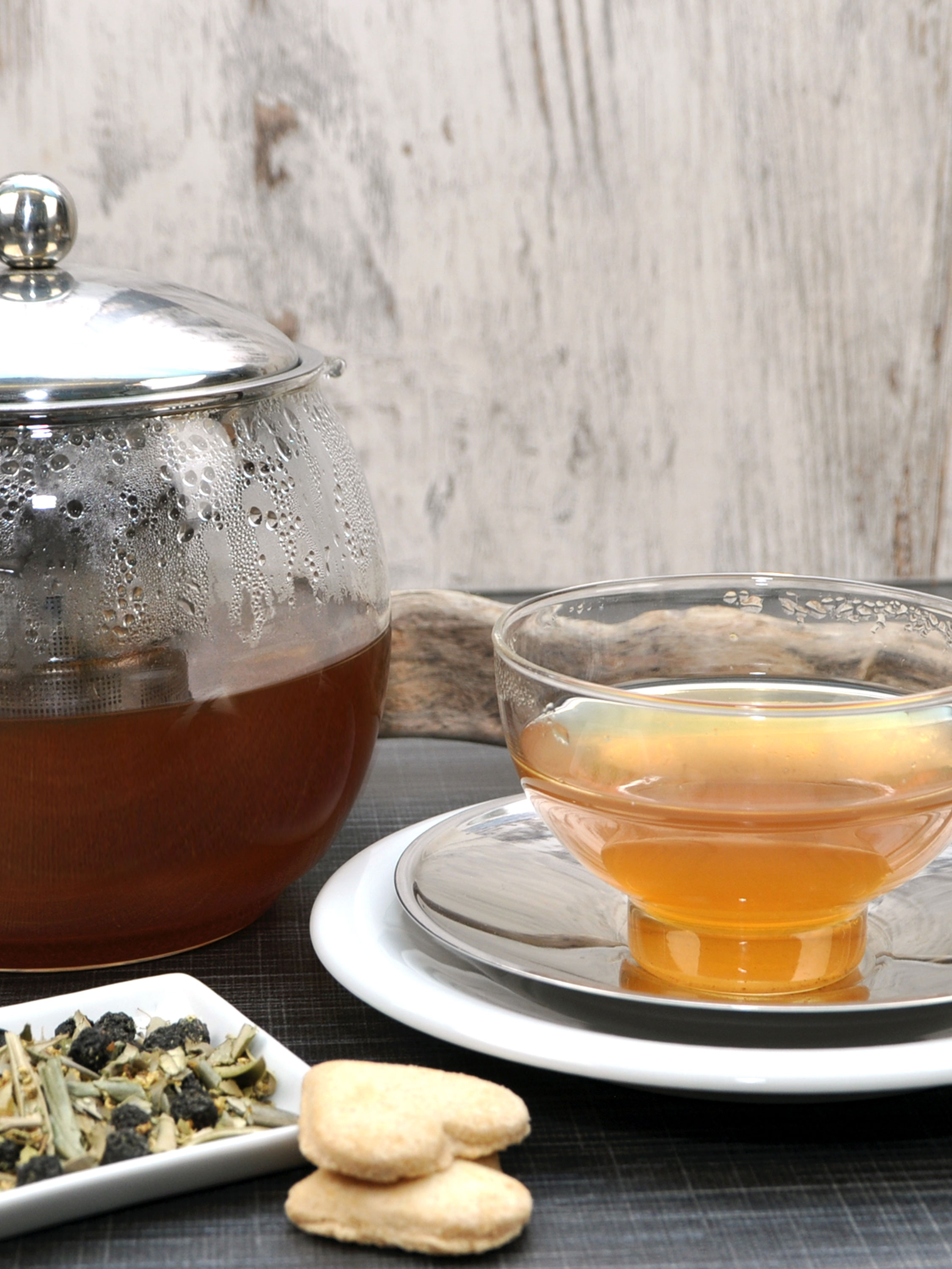 Bio Olivenblätter-Teemischung mit Holunderblüten, Zitronenmyrte, Aroniabeeren