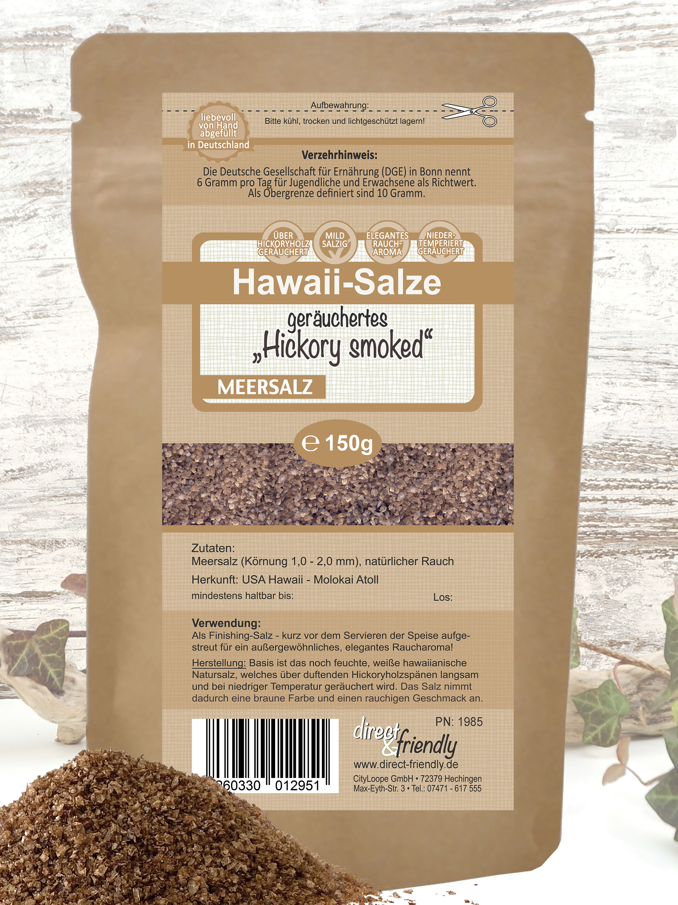 Geräuchertes Hawaiisalz "Hickory smoked"