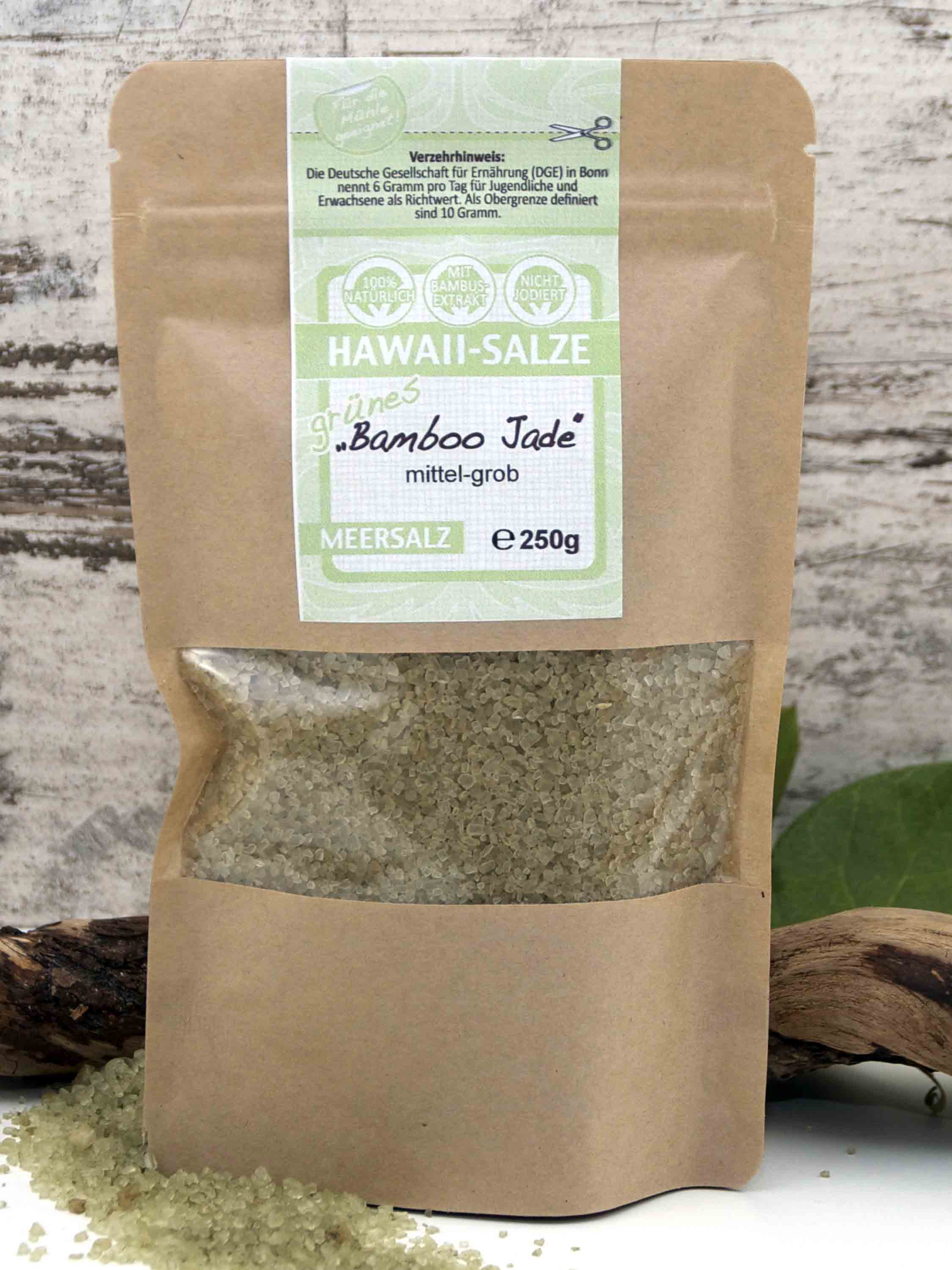 Grünes Hawaiisalz fein - Bamboo Jade