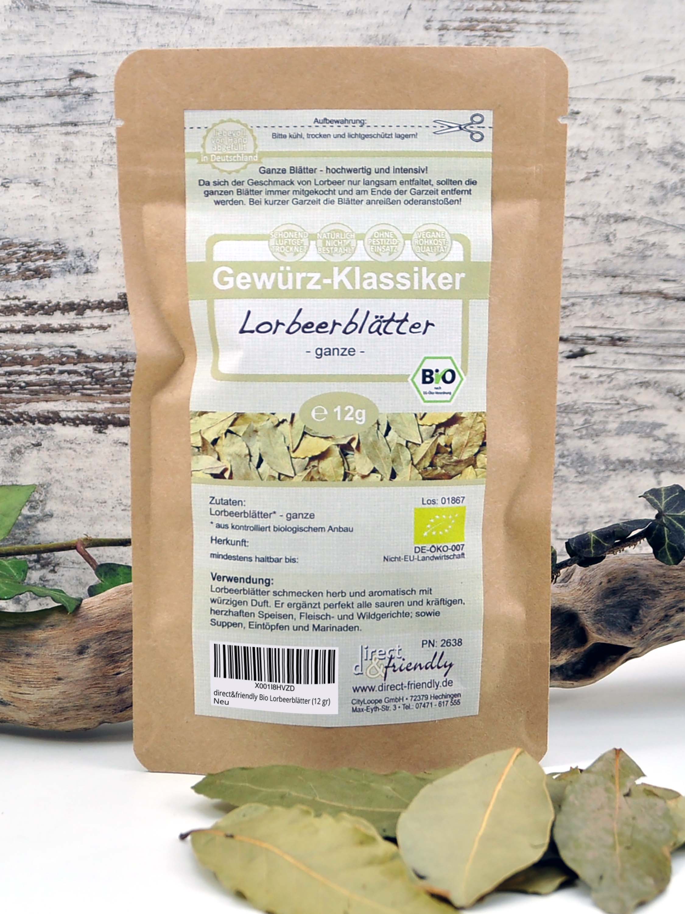 Bio Lorbeerblätter - ganz